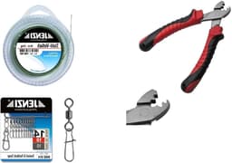 Front Pocket Set - Visgerei Onderdelen - Vissen Maken - Gehard Staal - 10 Meter - Zwart — thumbnail 1