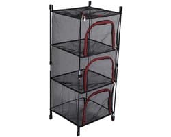 Dailygoods- Droogrek 3-laags - Opvouwbaar - Hangend - Multifunctioneel - Gaasrek - Voor vis/ groenten/ serviesgoed - Droognet