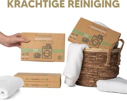 Wasstrips - Fresh Linen 100 Wasbeurten Incl. Wasverzachter – Wasmiddeldoekjes Wasdoekjes – Detergent sheets - Vegan — thumbnail 5