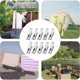 Wasspelden Set - Klemmen RVS - Was Drogen - Roestvrij Staal - 10 Stuks - Metaal — thumbnail 5