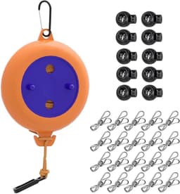 Smoakez - Draagbare waslijn - Antislip waslijn - 10 meter - Reis en camping - Lichtgewicht en compact - Geschikt voor buiten en binnen - Voor kampe... — thumbnail 1