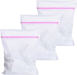 Set van 3 wasnetten 50 cm x 60 cm, fijne mesh waszakken, herbruikbare waszakken met rits voor kleding, lingerie en delicate stoffen — thumbnail 1