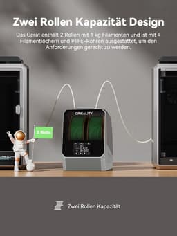 Filament Droger - 3D Print Materiaal - Print Kwaliteit Verbeteren - Dubbele Rol Capaciteit - 48 Uur Timer - Grijs — thumbnail 3