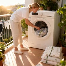 4-delige wasnetset in verschillende maten, versterkt wasnet voor de wasmachine met fijn gaas, zelfsluitende rits, scheur- en slijtvast, ideaal voor delicate kleding — thumbnail 4