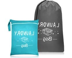 Compacte Waszak voor Vuile Kleding - Ideaal voor Reizen, Kamperen, Zwemmen en Sport - Verkrijgbaar in 2 Maten met Trekkoord en Rits