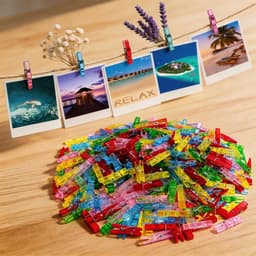 Dailygoods- Wasknijpers Mini - 100 Stuks Transparante Clips - Fotoclips - Kleine Klemmen - Decoratieve Clips - Breekbestendig Plastic — thumbnail 3