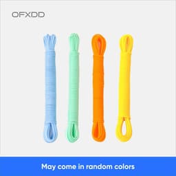 Waslijn Touwen - Kleding Lijnen - Buiten Droge Kleding - Weerbestendig Plastic - 3 Stuks 45 Voet - Meerkleurig — thumbnail 3
