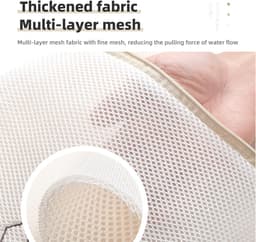 Waszakken 50×60 cm - mesh materiaal - scheurvast met onzichtbare ritssluiting - geschikt voor jassen - lakens - reiskleding en babykleding — thumbnail 4