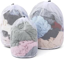 Waszakken set van 3, wasnet voor wasmachine, beschermt kleding tegen vervorming en slijtage, 30 x 40, 40 x 50, 50 x 60 cm — thumbnail 1
