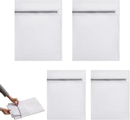 Set van 4 waszakken voor delicate was - herbruikbare netten met rits voor lingerie, ondergoed, sokken en fijne kleding - 30 x 40 cm en 40 x 50 cm — thumbnail 1