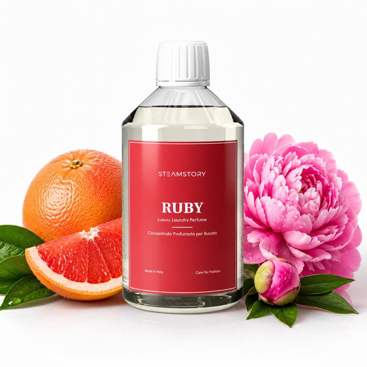 SteamStory Luxe Wasparfum Ruby - Luxe bloemige geur met citrus, roos & amber - 500 ml — afbeelding 1