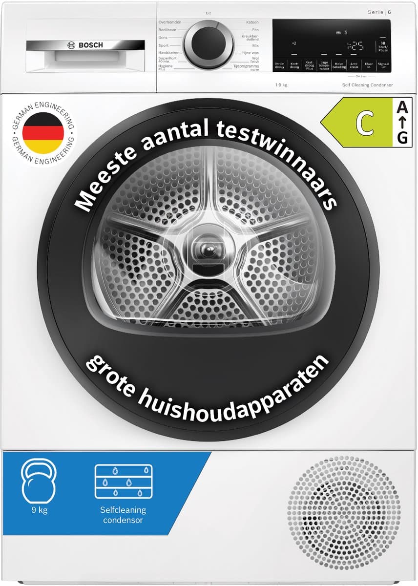 Bosch Serie 6 WQG245D5NL - Wasdroger - Zelfreinigende condensor - Blijvend energiezuinig - Warmtepompdroger - Zeer stil - Droogt zoals jij wilt met AutoDry — afbeelding 1
