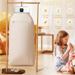 Draagbare Elektrische Kledingdroger – Opvouwbare Wasdroger met UV-Sterilisatie – Compacte Reisdroger voor Appartement, Reizen & Camping — thumbnail 4