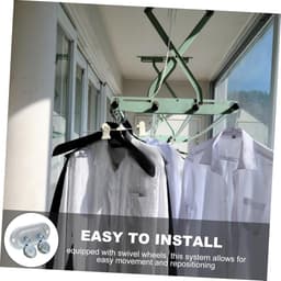 Enkele Pulley Systeem - Katrolblok met Lager - Was Drogen Optimaliseren - Universele Hoekadapter — thumbnail 2
