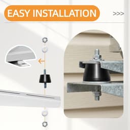 Rubberen buffer M8 (40 x 26 mm), 4 stuks - trillingsdemper voor airconditioning, warmtepompen en compressoren - anti-trillingsvoeten van rubbermetaal voor geluids- en trillingsvermindering — thumbnail 2