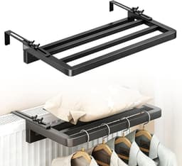 Ruimtebesparend Droogrek voor Radiator, Wandgemonteerd Handdoekrek voor Badkamer en Balkon, Ideaal voor Was en Droogprocessen (40 x 25 cm) — thumbnail 1