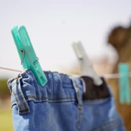 Wasknijpers met mand - Kledinghangers plastic - Was ophangen - Inklapbare mand - 50 stuks - Aqua grijs wit — thumbnail 5