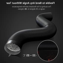 Flexibele PVC afvoerslang 150 mm met aluminium buis en 2 slangklemmen voor ventilatie, ideaal voor mobiele airconditioning en drogers — thumbnail 2