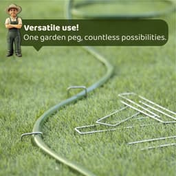 SeedPal Grondankers/Haringen Anti Roest - 25 Stuks - Roestvrije & Verzinkte Bodemankers Voor Bevestiging - 150 mm x 30 mm x Ø3 mm - Aardnagels/Bodemhaken Van Staal - Grondverankering/Bodembevestiging — thumbnail 4