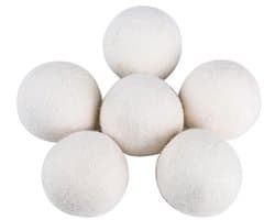 Allecto - Drogerballen - Vilten ballen - Herbruikbaar - Wit - Natuurlijke woldrogerballen - Geschikt voor was en droger - 8 cm