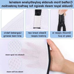 Schoenwaszak voor de wasmachine, hoge bescherming, duurzaam wasnet met rits voor sneakers en sportschoenen - 45x30x30cm, ideaal voor delicate was. — thumbnail 4