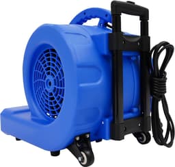 Bouwplaatsventilator - Vloerdroger - Snel drogen - 3 snelheden - 750 W - Blauw — thumbnail 4