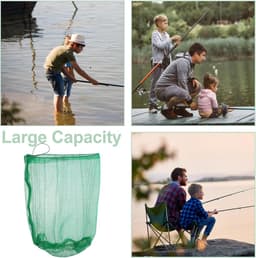 Visnetzakken Set - Opbergzakken Vangst - Outdoor Vissen - Sneldrogend Materiaal - 60x40cm - Groen — thumbnail 5