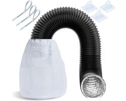Pluizenfilter voor wasdrogerafvoeren - 3 stuks - Pluisopvangzakken voor wasdrogerafvoeren - Geschikt voor binnen- en buitengebruik - Pluizenfilter voor wasdrogers zonder afvoerpijp - Lost effectief het probleem van pluizen- en stofophoping op - Wit — afbeelding 1