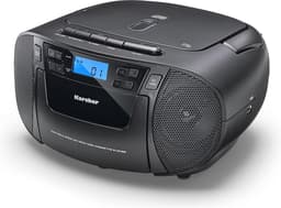 Draagbare Boombox met CD-speler, Cassette en FM-radio - USB & Aux-ingang, Perfect voor Thuis en Op Reis — thumbnail 2