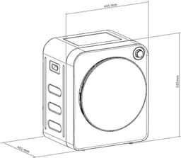 DD® Mini Droger - Mini Wasmachine - Mini Wasdroger - 46x50x60cm - Wit — thumbnail 2
