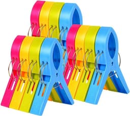 Wasknijpers Set van 12 stuks Strandhanddoekclips voor Zwembadstoelen - Kunststof Handdoekklemmen - Ideaal voor Wassen en Op Hangen van Handdoeken — thumbnail 1