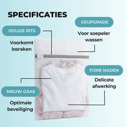 RENALUX - Waszakjes met Rits - Waszakken voor Wasgoed - Waszak - Laundry Bag - Waszakje Lingerie - Waszakjes Groot - Waszak Groot - Wasnet - Wasnetten - Waszakken met Rits - 3 Stuks - 30 x 40 cm — thumbnail 5