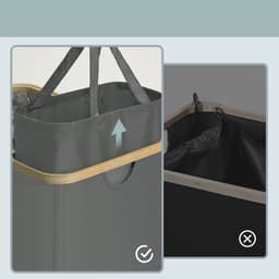 SONGMICS - Wasmand - Wasmand met Deksel - Uitneembare Waszak - 100 Liter Capaciteit — thumbnail 5