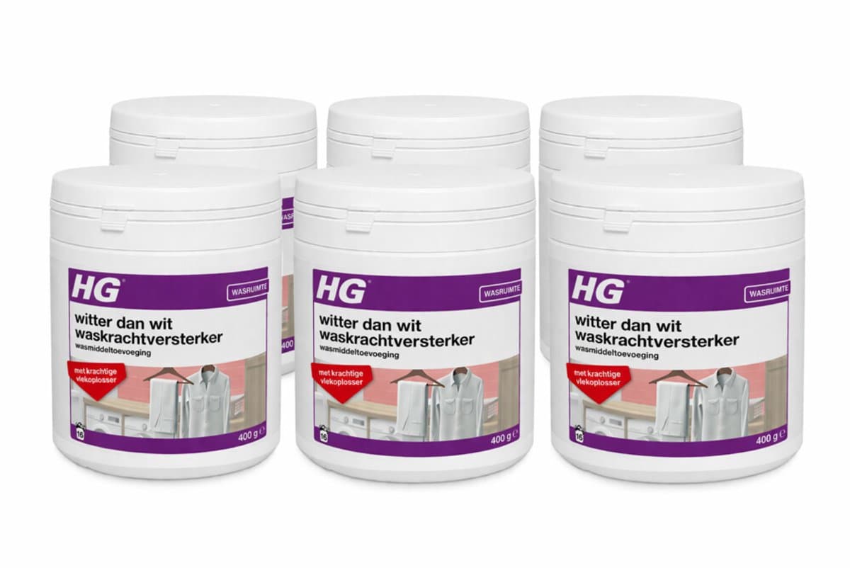HG Witter Dan Wit Waskrachtversterker Met Vlekoplosser - 6 x 500 gr - Voordeelverpakking — afbeelding 1