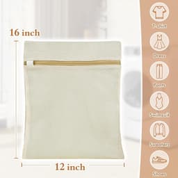 Waszakken - 3 stuks - Wasnetten - Waszakjes - Polyester - Bescherm je Wasgoed en Wasmachine - Wasnet voor Wasmachine - Voor Beddengoed, Handdoeken & Kleding - 30x40cm - Geel — thumbnail 5