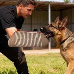 Hondentraining Bijtmouw Voor Puppy's Apparatuur Voor Bijtremming Oefening Binnen en Buiten Geschikt Voor Tuin Thuis Reizen Camping Achtertuin Stevige Mouw — thumbnail 2