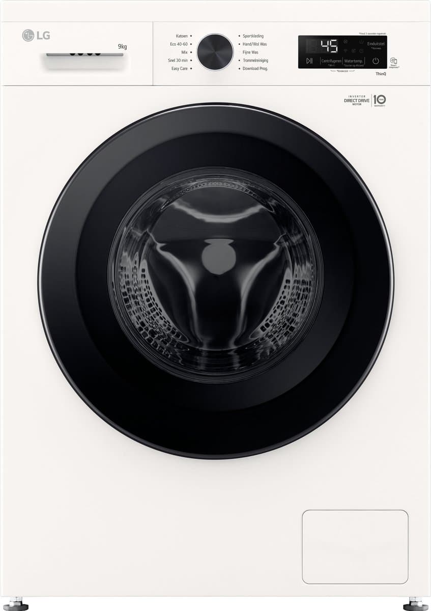 LG F4X1009NWK wasmachine 9 kg met Inverter Direct Drive voor stiller, duurzamer wassen - Spa Steam™ verwijdert allergenen en verzorgt stoffen - 6 Motion voor optimale bewegingen - Energieklasse A. — afbeelding 1