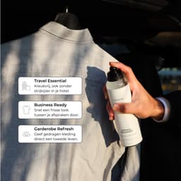 Monsor Wrinkle Releaser Spray - 200ml - Anti-Kreuk Spray & Textielverfrisser - Ontkreukt kleding zonder strijkijzer - Frist kleding op met frisse geur - Kreukspray voor onderweg - 99% natuurlijk, vegan & PFAS-vrij - Reizen & dagelijks gebruik — thumbnail 4