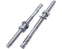 Verzinkte Wigankers M10 x 160 mm - 10 Stuks - Metalen Pluggen en Ankerbouten voor Bouw en Thuisprojecten