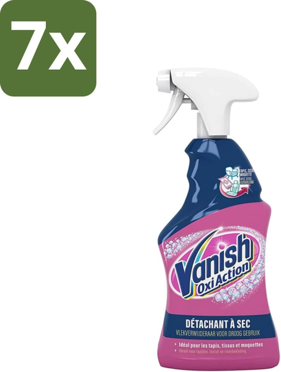 7 x Vanish Oxi Action - Vlekkenverwijderaar Spray - Voor Tapijt. Textiel & Vloerbekleding - 500 ml - Vlekkenverwijderaar - Tapijt Reinigen - Textiel Reinigen - Vlekken Verwijderen - Vlekken Op Kleding — afbeelding 1