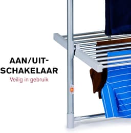 mavoa® Elektrisch Droogrek - Wasrek Inklapbaar - Verwarmd Droogrek - Grijs — thumbnail 5