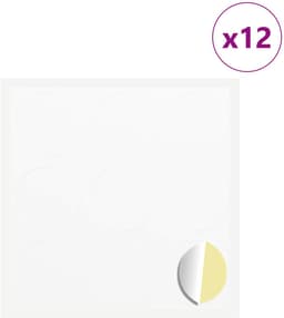 vidaXL - Sticker - 12 - pcs - Wit - Ø - 20 - x - 0,5 - mm - Papier — thumbnail 1