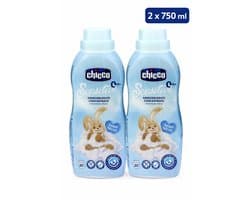 Chicco Sensitive Wasverzachter Sweet Talcum – 0+ Maanden – Geconcentreerde Baby Wasverzachter – Hypoallergeen – 2 x 750 ml