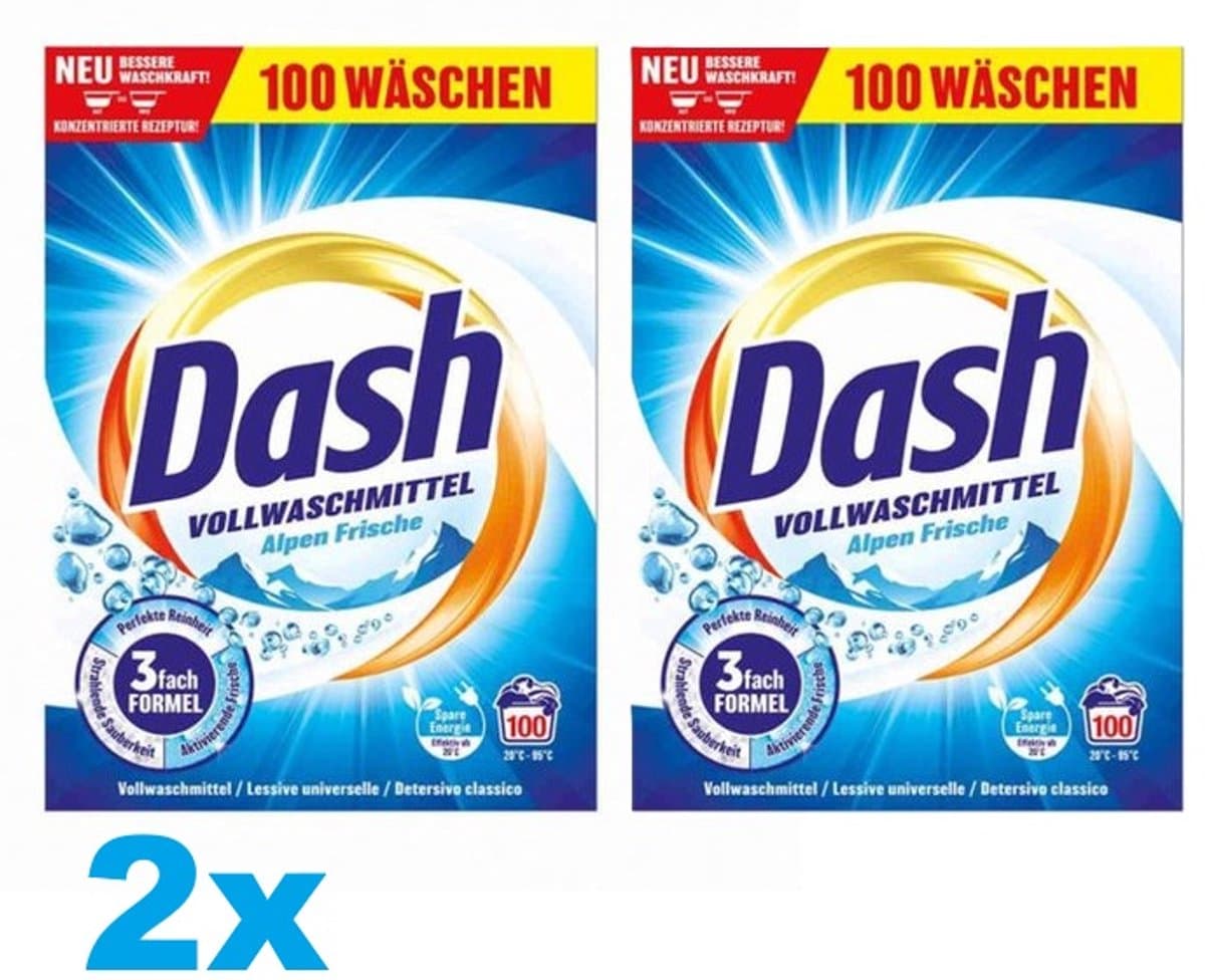 2x Dash Waspoeder Alpenfris - 2 x 5kg - 200 wasbeurten - Voordeelverpakking -2 stuks — afbeelding 1