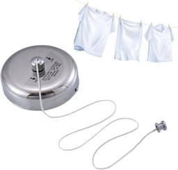 Telescopische Waslijn - Roestvrij Staal Touw - Ruimtebesparend Droogrek - Intrekbaar En Draagbaar - 25 Meter Lengte — thumbnail 4