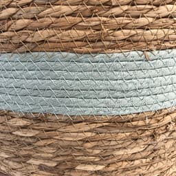 Lavandoux - Wasmand - Zeegras - Naturel en Blauw - M: Ø40 x H45 cm — thumbnail 3