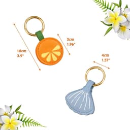 Magnetische hoedenhouder voor op reis, 2 hoedenclips voor tas, strohoedclip, hoedenclip voor handtas, bagage, reisaccessoire (blauwe schelp en oranje schijf), oranje roze — thumbnail 2