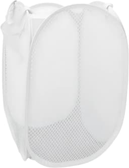 Gerimport Wasmand flexibel/opvouwbaar - wit - kunststof - 30 x 30 x 50 cm - 55 liter — thumbnail 1