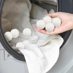 OIMG Drogerballen - 9 Stuks - 4 cm - wollen droogballen - natuurlijke wasverzachter - milieuvriendelijk - verzachtende kleding - Sneller drogen - Herbruikbare Drogerballen - Wasdroger ballen - droogballen voor dons - voor wasdrogers - wit — thumbnail 5
