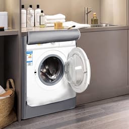 Wasmachine hoes - Wasmachine Beschermer - Oxford doek - Stof- En Anti-Verouderingshoes - Wasmachine overtrek - Met Rits en Verstelbaar - Past op de meeste machines met voorlader - 60 x 64 x 85 CM - Zwart — thumbnail 2